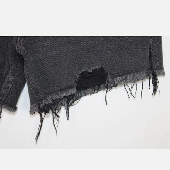 Free People Makai Cutoff Jean Shorts Washed Black Retail $68 SIZE 25 - Picture 5 of 12
